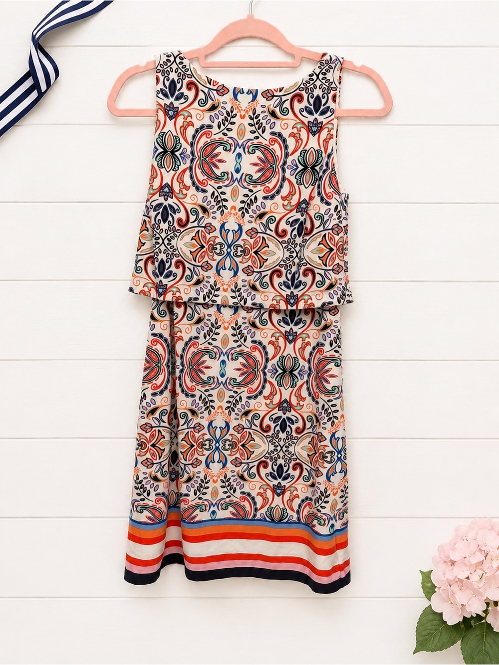 Vince Camuto Printed Sleeveless Sheath Dress Size 4